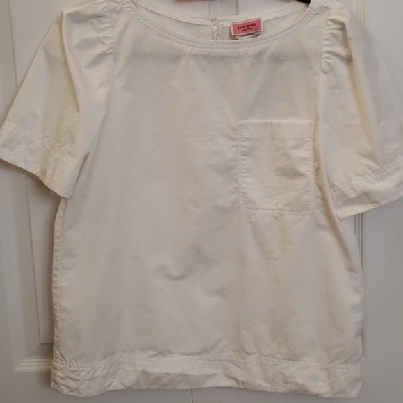 Kate Spade short sleeve twill blouse - Picture 2 of 5